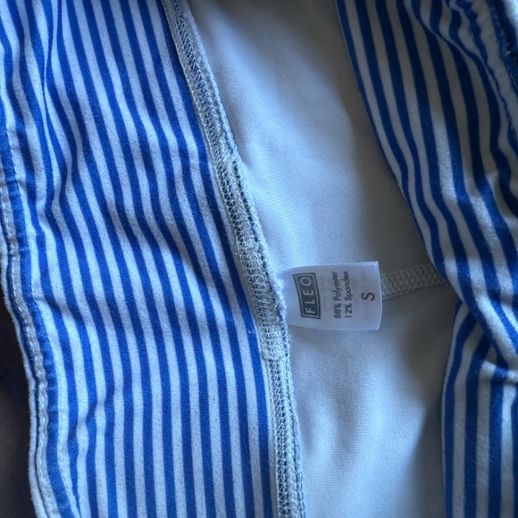 Fleo Jackie 585 OG Blue and White Striped Shorts - Picture 4 of 4